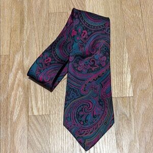 Vintage Bovet 100% Silk Paisley Neck Tie